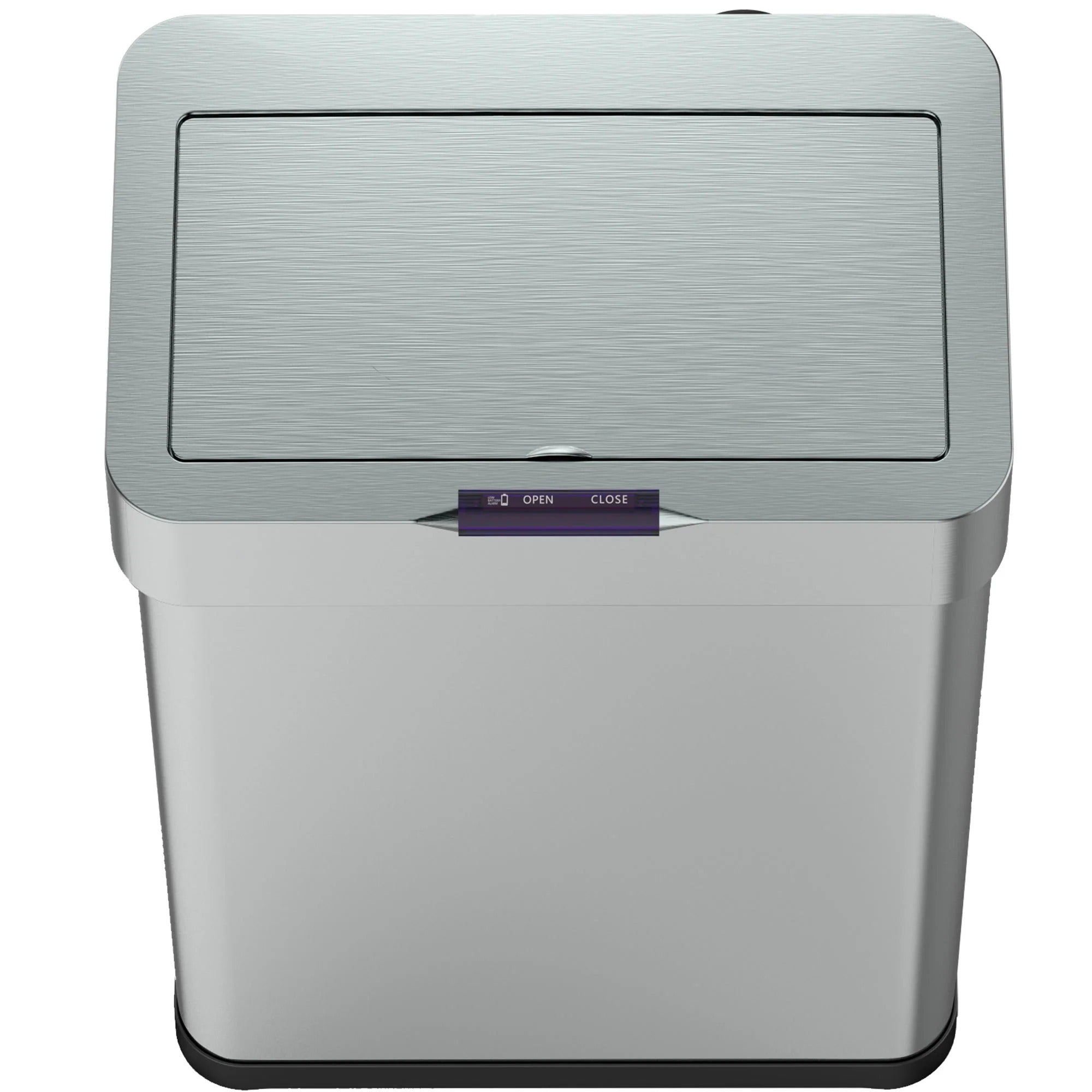 Sensor Prullenbak met vlinderopening sensor 50L RVS Grijs