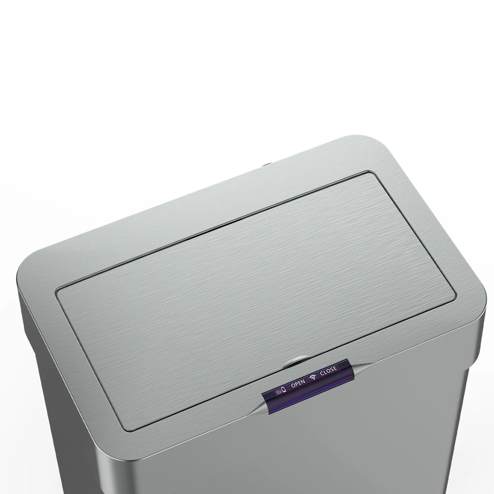Sensor Prullenbak met vlinderopening sensor 50L RVS Grijs