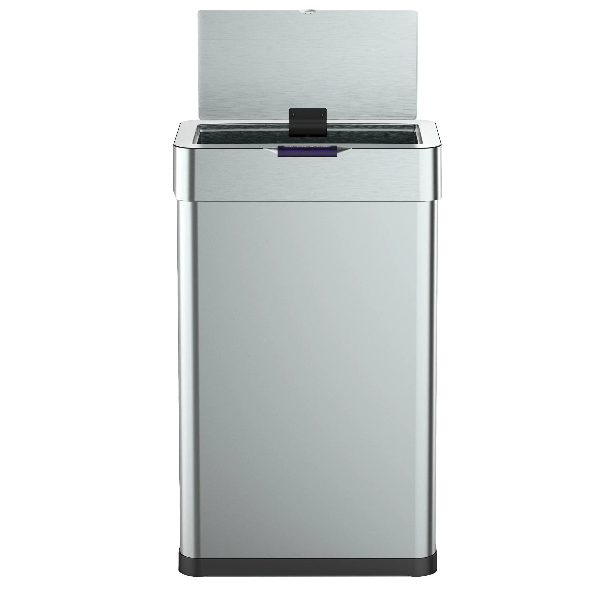 Sensor Prullenbak met vlinderopening sensor 50L RVS Grijs