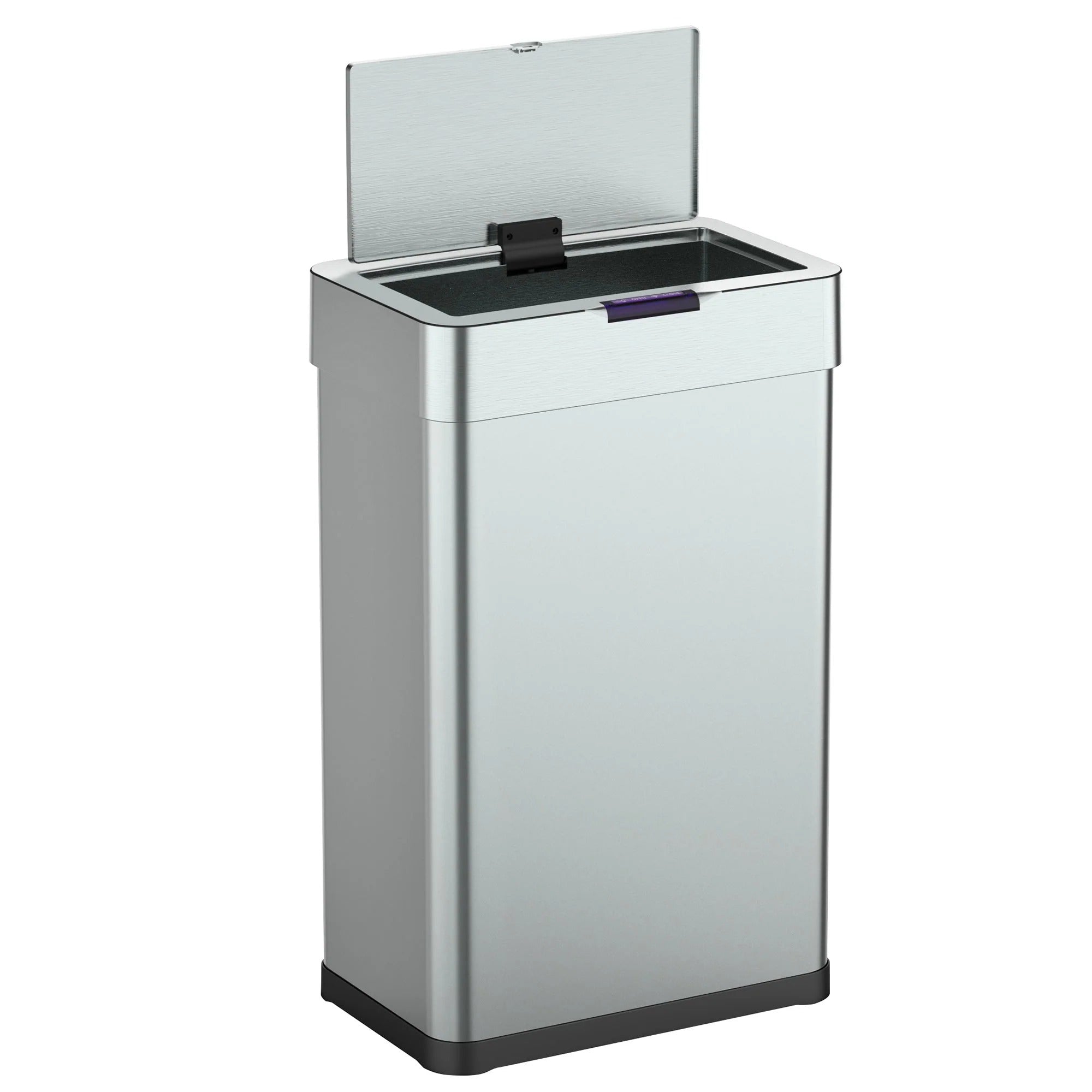 Sensor Prullenbak met vlinderopening sensor 50L RVS Grijs